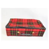 Vintage Red Tartan Plaid Collapsible Suitcase