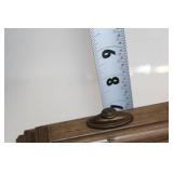 Vintage Wooden Electric Mantel Clock with Brass Accents