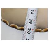 Vintage Scalloped Edge Mirror with Floral Detail