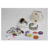 Assorted Jewelry and Pin Collection with Trinket Box