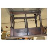 Antique Wooden Expandable Drop Leaf Table with Drawer