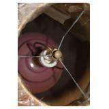 Pair of Vintage Pink Floral Table Lamps with Original Shades