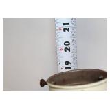 Vintage White Ceramic Table Lamp with Gold Accents