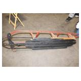 Vintage Wooden Flexible Flyer Sled with Red Metal Runners