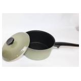 Set of 4 Olive Green Non-Stick Cookware with Lids