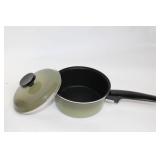 Set of 4 Olive Green Non-Stick Cookware with Lids