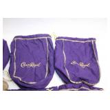 Collection of 15 Crown Royal Drawstring Bags