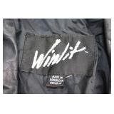 Wilit Black Leather Long Coat with Detailed Accents