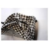 Black and White Houndstooth Rolling Travel Bag with Telescopic Handle