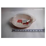 Vintage Anchor Hocking Mira-Clean Oval Ovenware with Lid