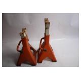 Pair of Heavy Duty Orange Jack Stands
