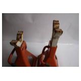 Pair of Heavy Duty Orange Jack Stands