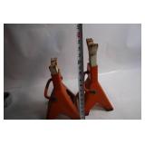 Pair of Heavy Duty Orange Jack Stands