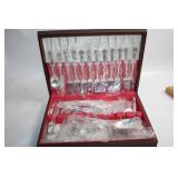 Silver-Plated Flatware Set with Storage Case