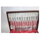 Silver-Plated Flatware Set with Storage Case