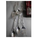 Silver-Plated Flatware Set with Storage Case