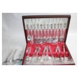 Silver-Plated Flatware Set with Storage Case
