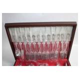 Silver-Plated Flatware Set with Storage Case