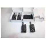 Set of 4 Two-Way Radio Walkie Talkies with Accessories