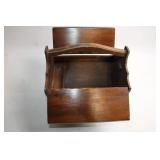 Vintage Wooden Magazine Holder with Handle