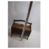 Vintage Wooden Magazine Holder with Handle