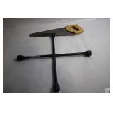 Husky Hand Saw and Four-Way Lug Wrench Set