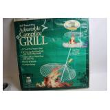 Self-Supporting Adjustable Campfire Grill with 22" Chrome Plated Steel Grill