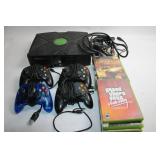 Original Xbox Console with 4 Controllers and 8 Games