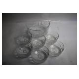 Set of 7 Vintage Crystal Serving and Dessert Bowls