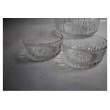 Set of 7 Vintage Crystal Serving and Dessert Bowls