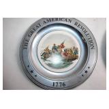 Set of 4 Great American Revolution and Presidents Themed Plates