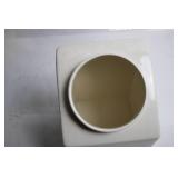 Vintage Ceramic Cookie Jar with Wooden Lid - 