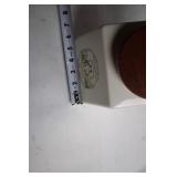 Vintage Ceramic Cookie Jar with Wooden Lid - 