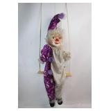 Vintage Clown Marionette Puppet with Swing