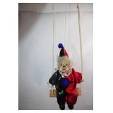 Vintage Clown Doll on Swing