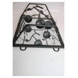 Decorative Wall Sconce Candle Holder with Mirror and Leaf Design