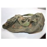Vintage Military Duffel Bag with Shoulder Strap