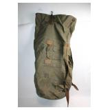 Vintage Military Duffel Bag with Shoulder Strap