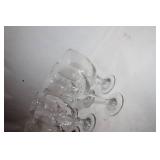 Set of 6 Clear Glass Wine Goblets