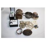 Collection of Vintage Jewelry and Decorative Items