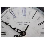 Vintage Austin Clock Co. 1943 Wall Mount Iron Clock