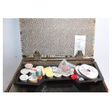 Vintage Deco Trunk with Sewing Supplies