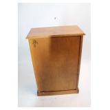 Wooden Jewelry Cabinet with Decorative Drawers and Glass Panel Doors