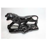 Black Ceramic Panther Planter in Glossy Finish