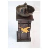 Vintage Cast Iron Coffee Grinder with Eagle Emblem