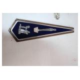 Decorative Silver Cross and Religious Plaque Set