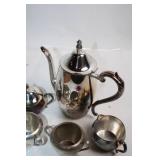 Vintage Silver-Plated Tea Set with Teapot and Sugar Bowl