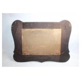 Vintage Wooden Wall Mirror with Coat Hooks