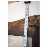 Vintage Wooden Wall Mirror with Coat Hooks