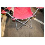 Red Folding Camping Chair with Cup Holder